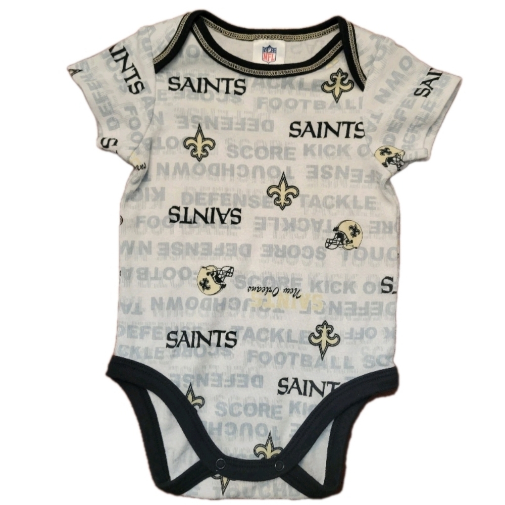 NFL Team Apparel New Orleans Saints Baby Onesie 0-3 Months